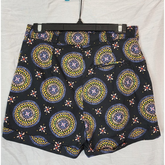 MAEVE Size 6 Abstract City Black Motif Anthropologie Mandala High Waist Shorts - Picture 3 of 10